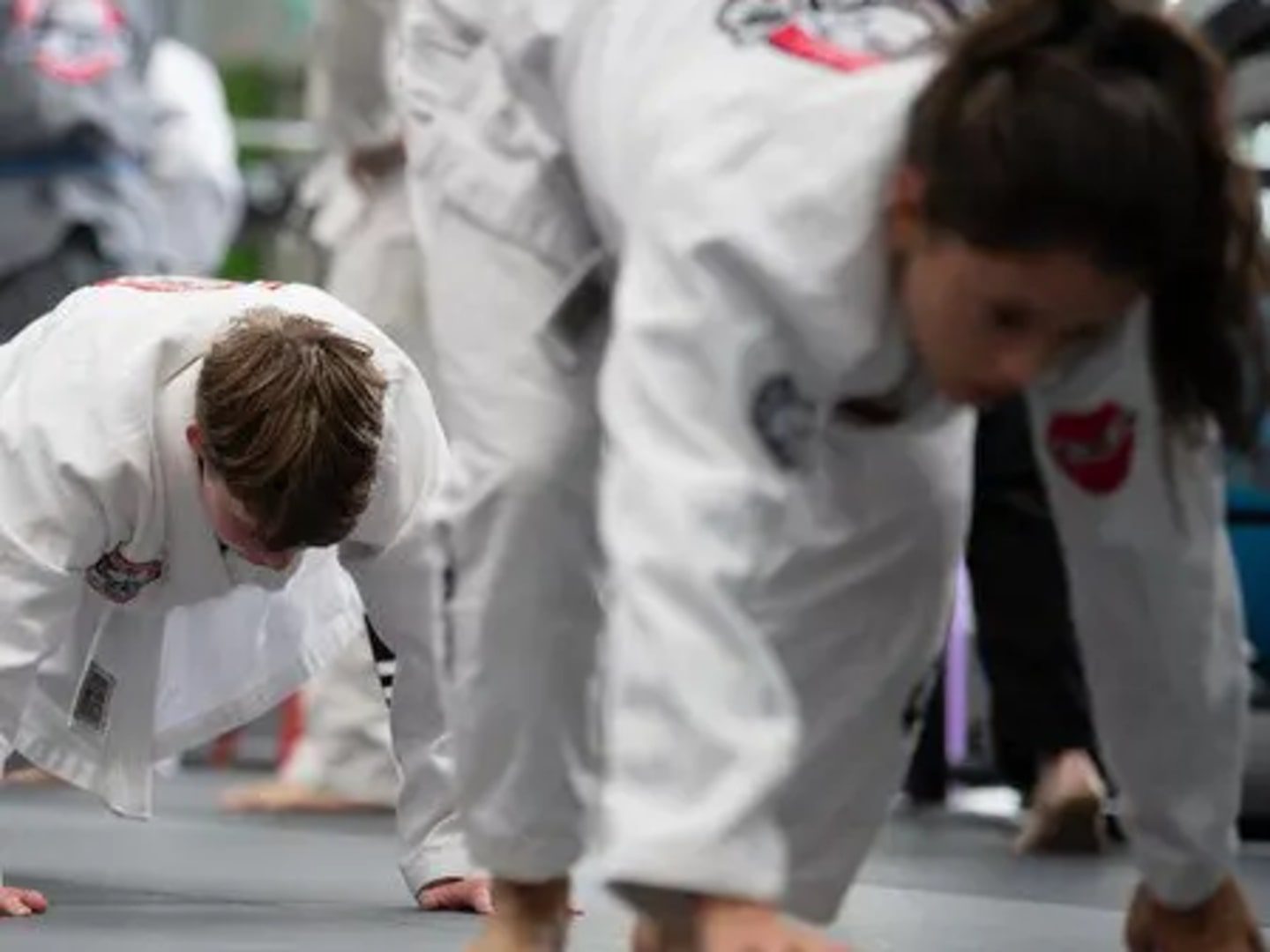 Kids training Brazilian Jiu Jitsu